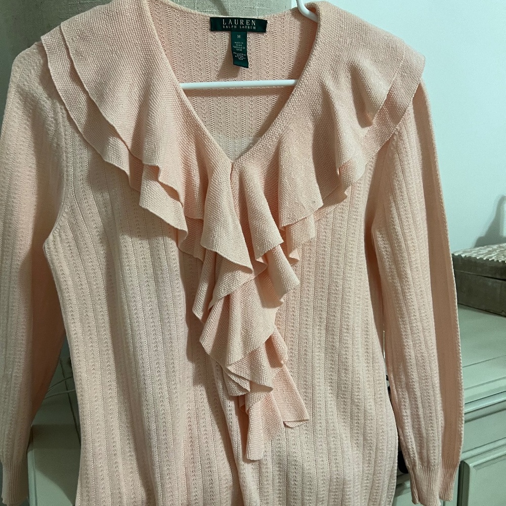 Like new !! Ralp Lauren pink cashmere sweater